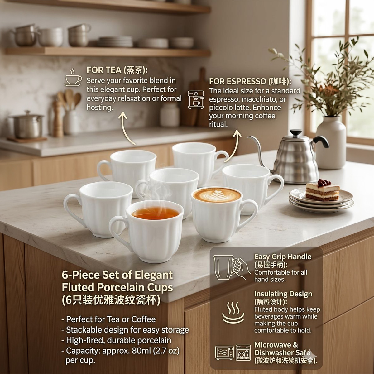Cup Set 6 Piece