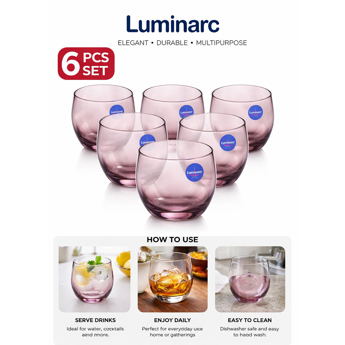 Water Glass Set 6 Piece