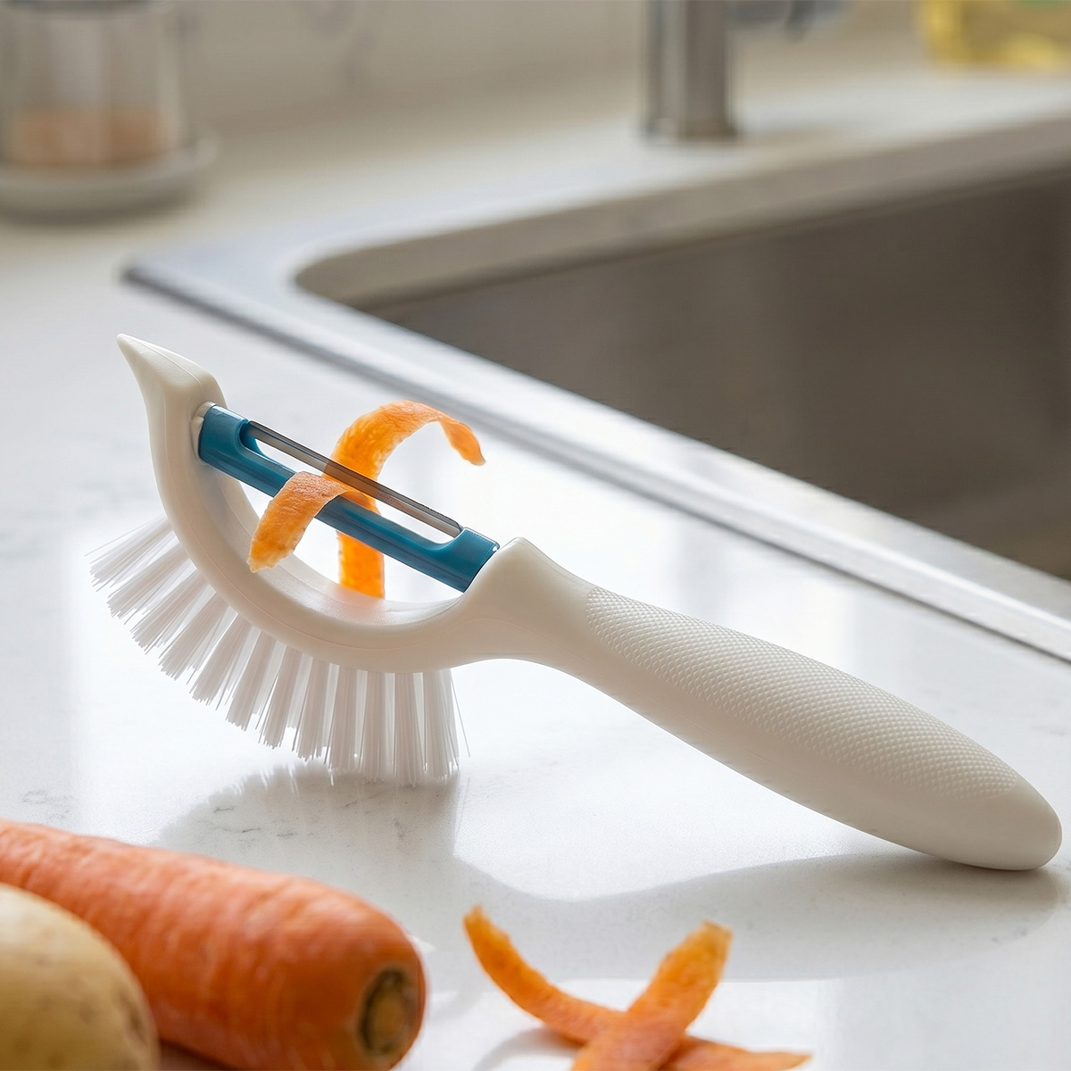 Peeler with Brush