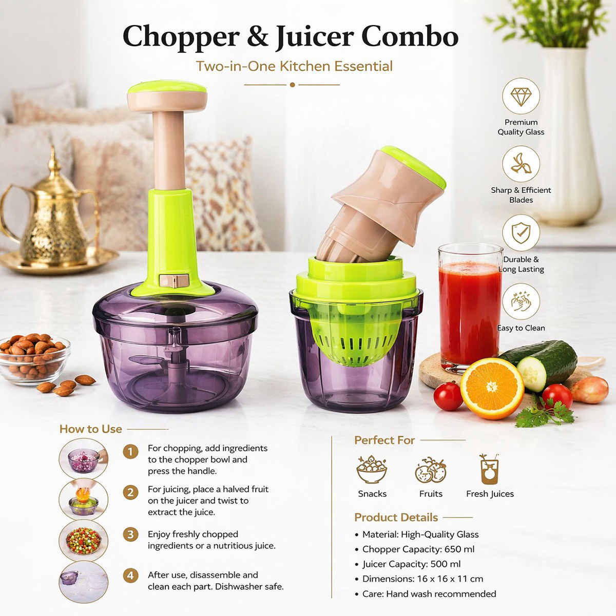 Chopper & Juicer Combo