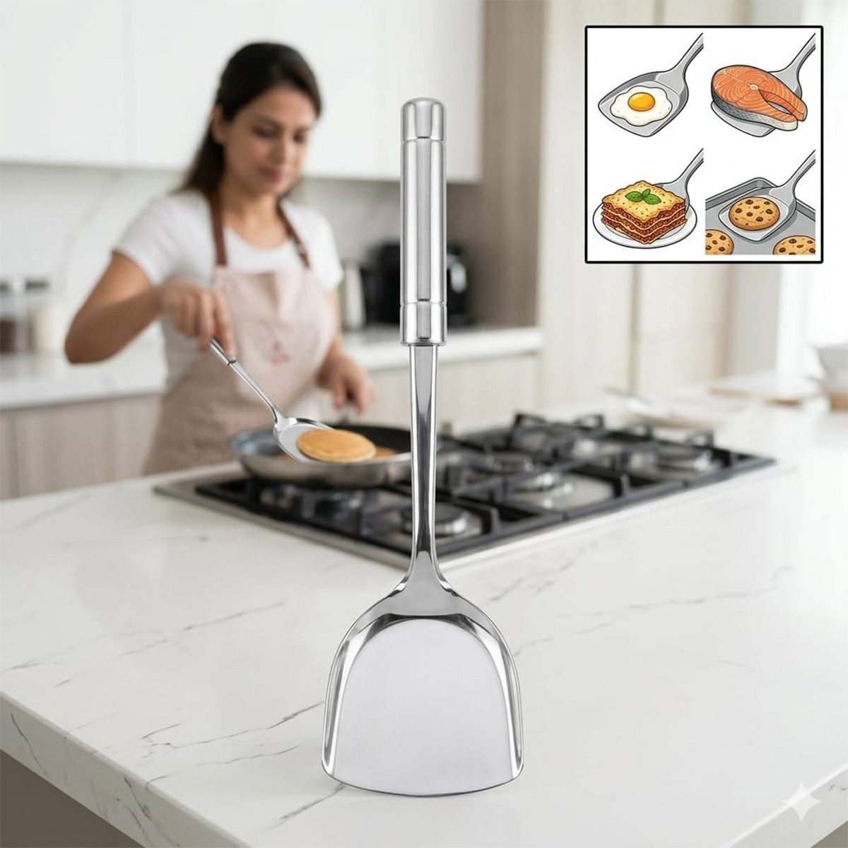 Full Stainless Steel Turner