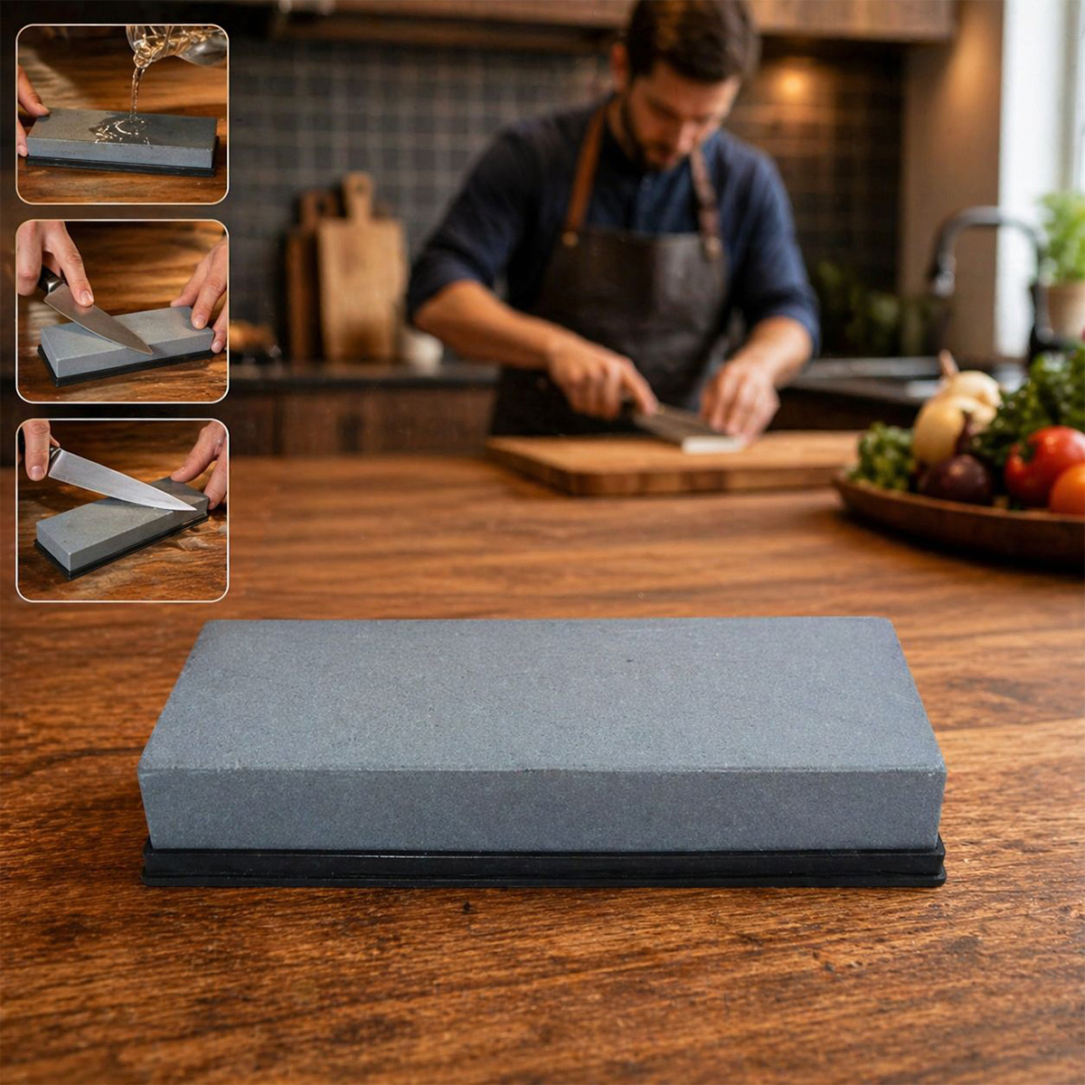 Sharpening Stone with Black Box