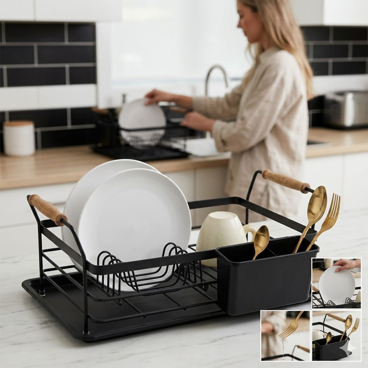 Dish Rack with Handles 1 Floor