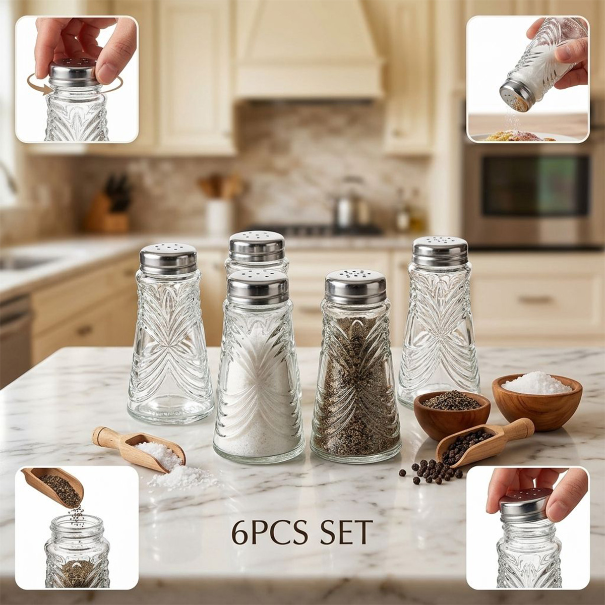 Salt Shaker Set 6 Piece