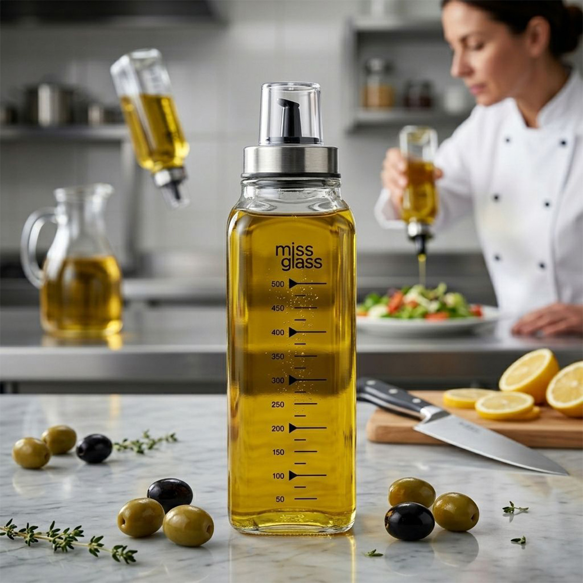 Square Glass Bottle