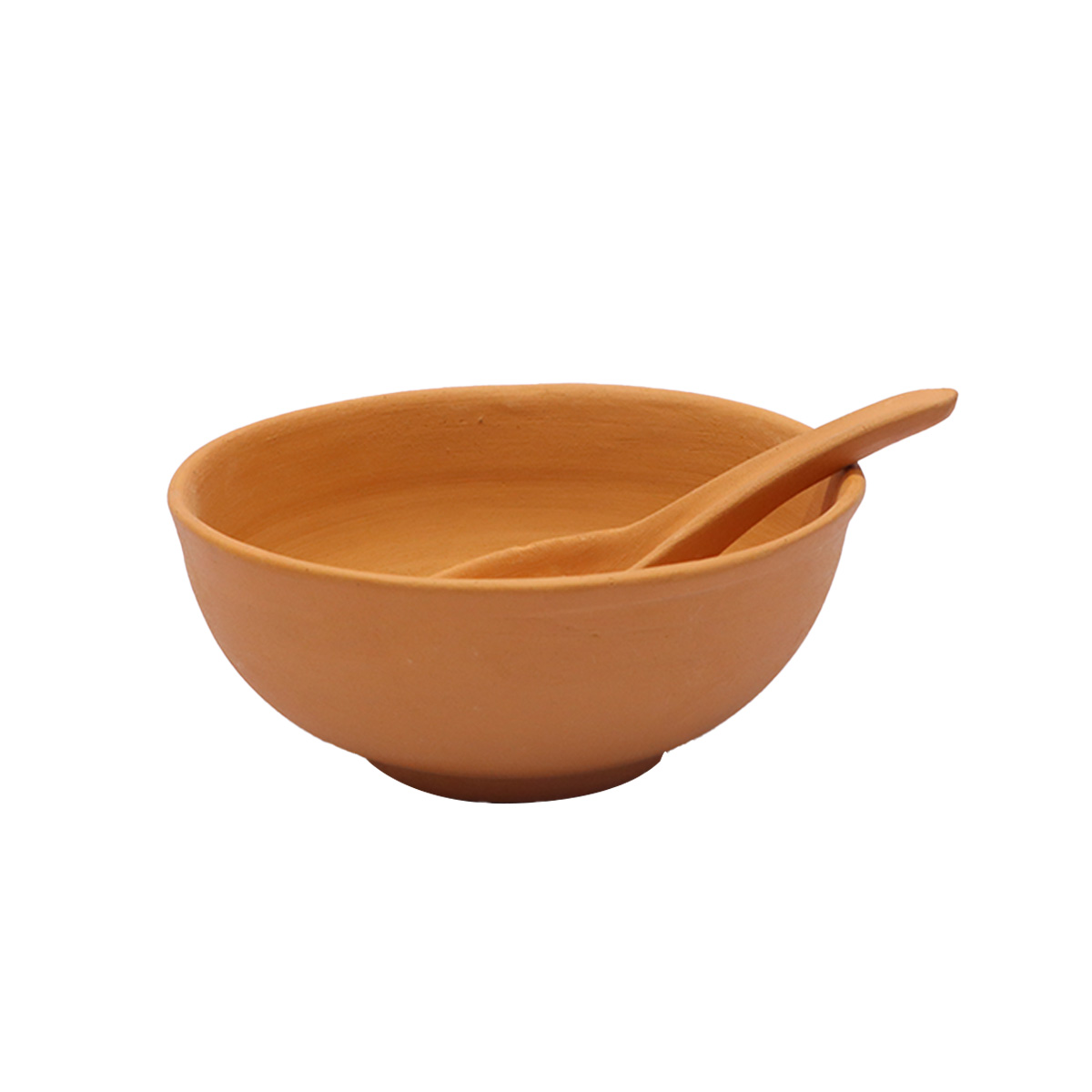 Clay Soup Bowl with Spoon