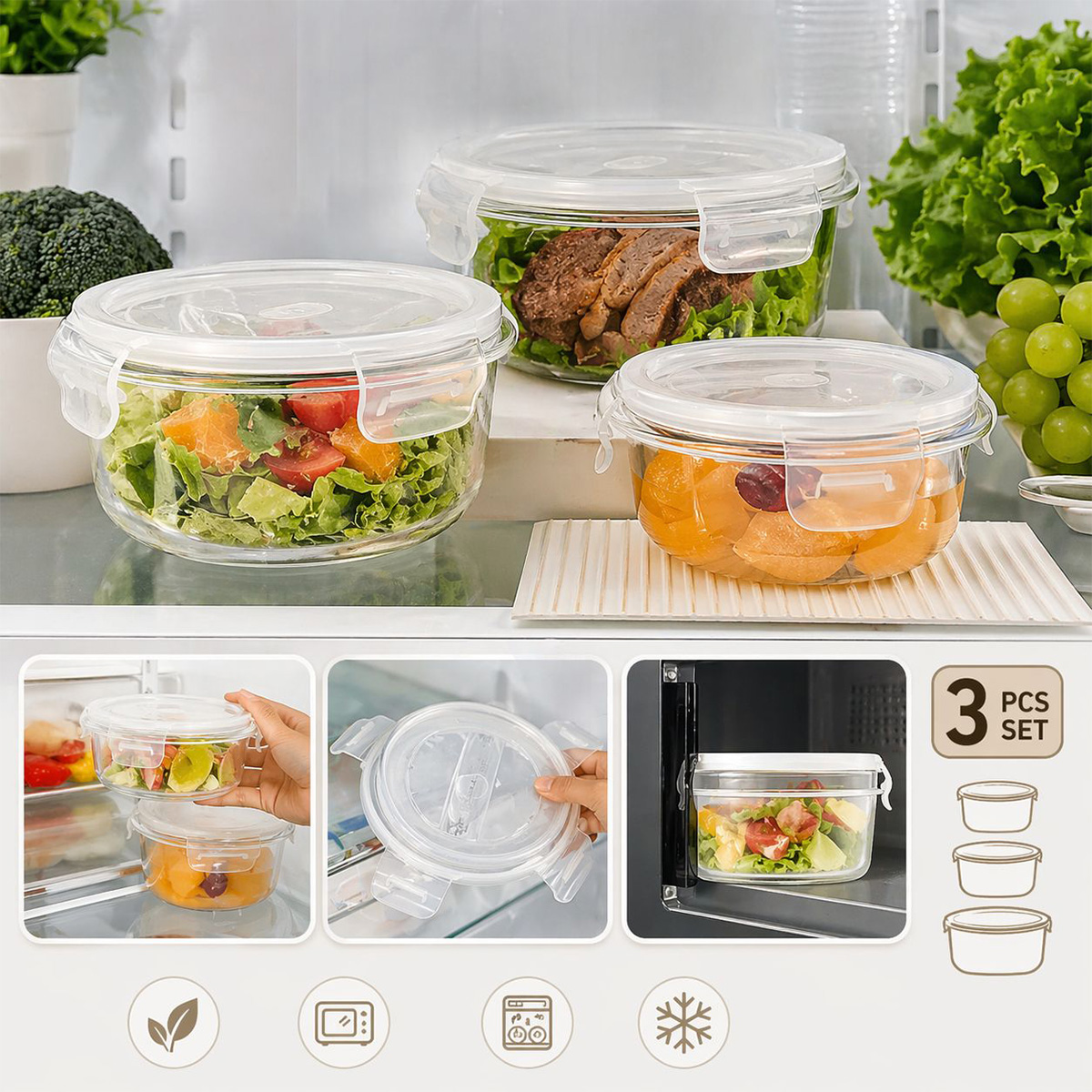 Food Container Set 3 Piece