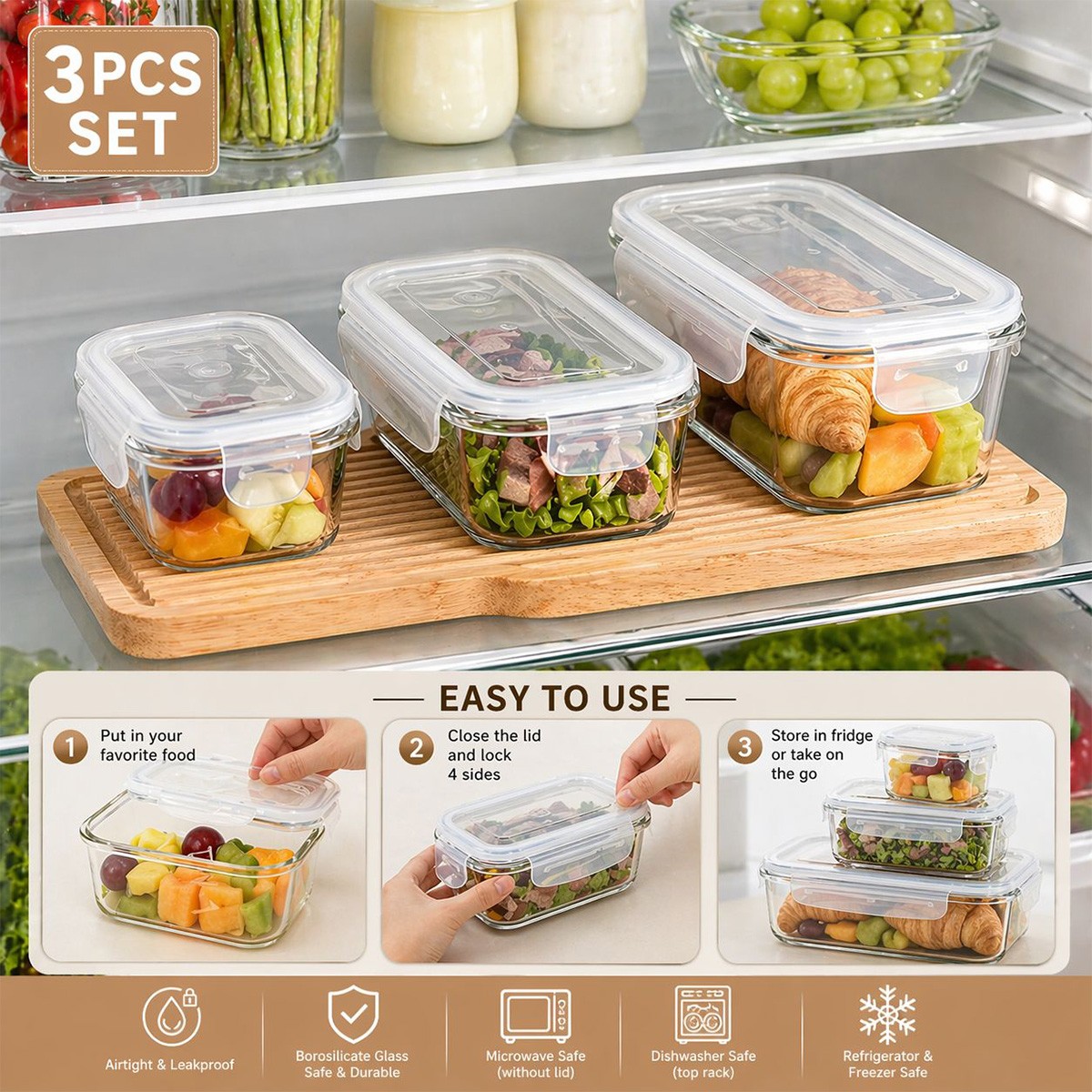 Food Container Set 3 Piece