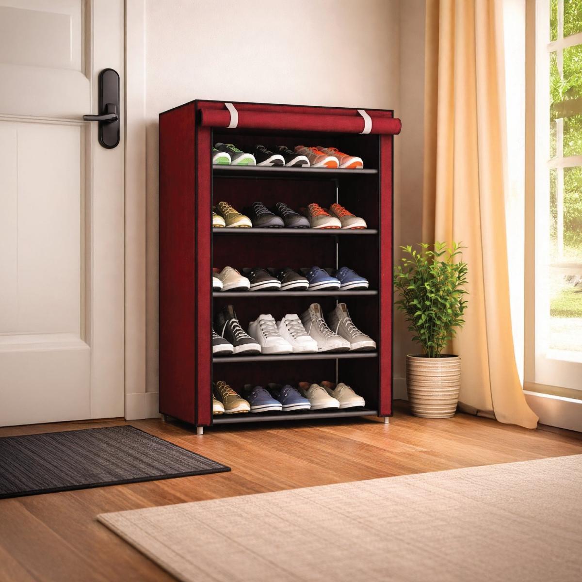 Shoe Rack with Cover 5 Layer
