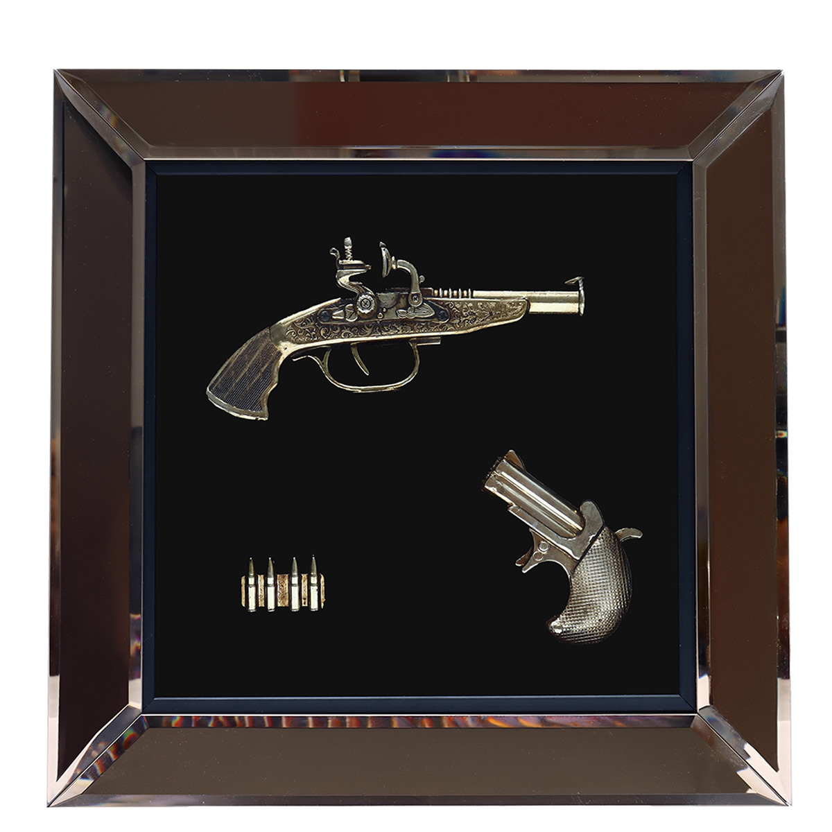Mirror Gun Frame 35x35cm