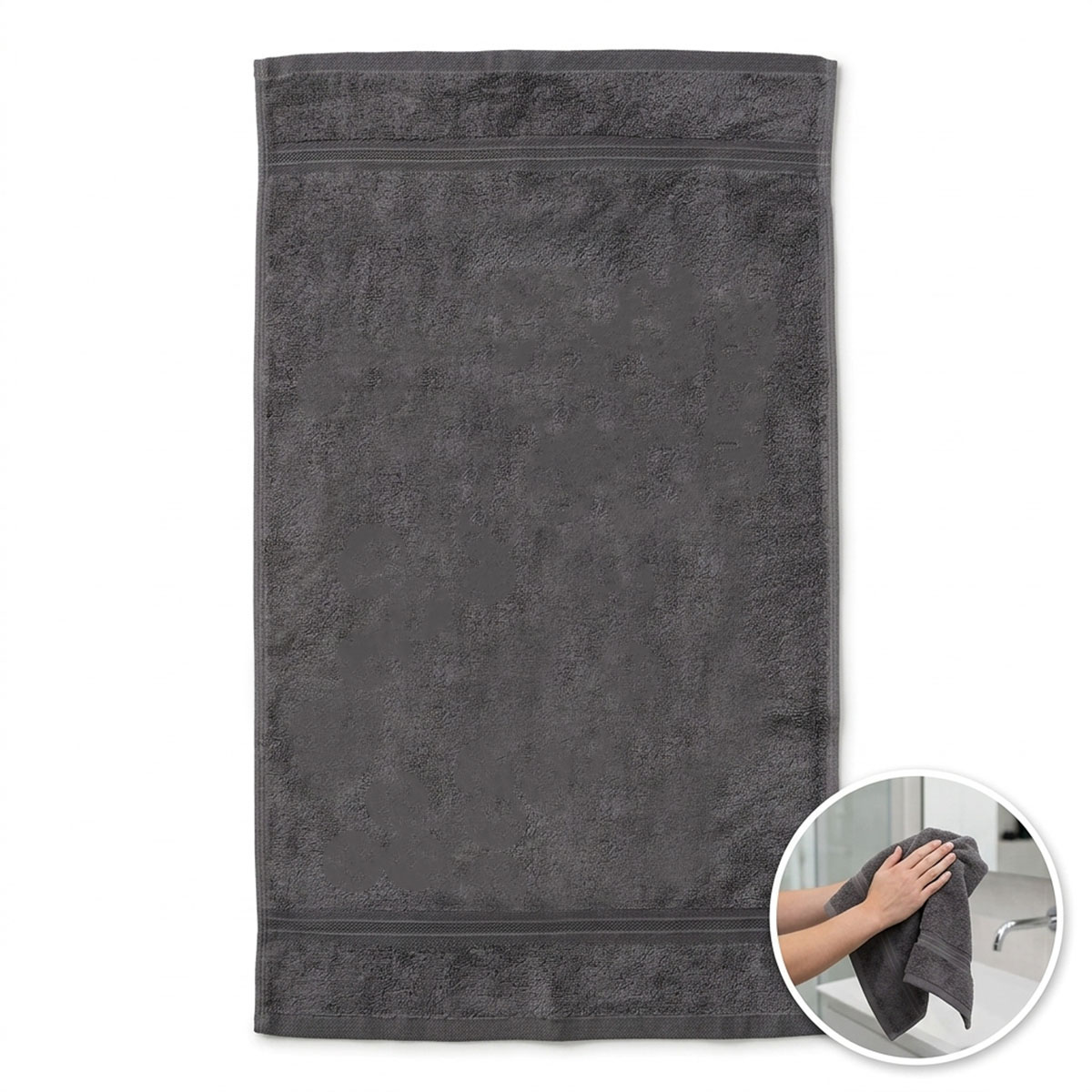 Home Essence Towel 40x70 Charcoal