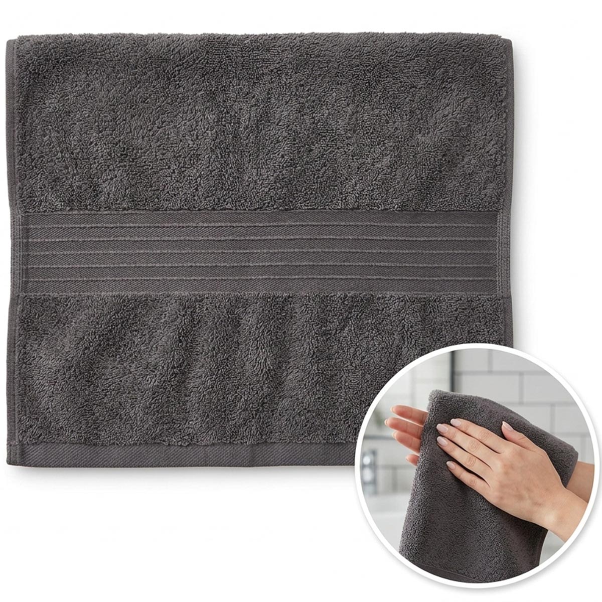 Home Essence Towel 90x180 Charcoal