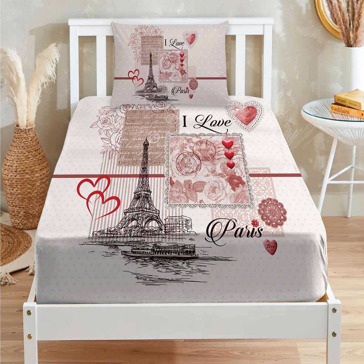 Fitted Sheet with Pillow Case