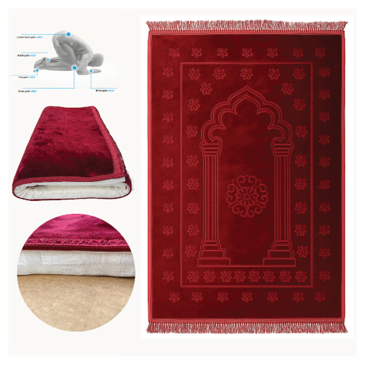 Velvet Embossed Foam Musalla