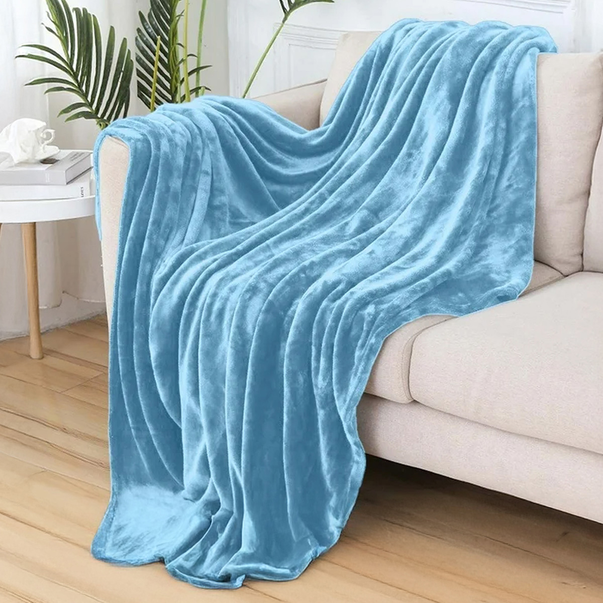 Rib Fleece Double Blanket 200x220cm