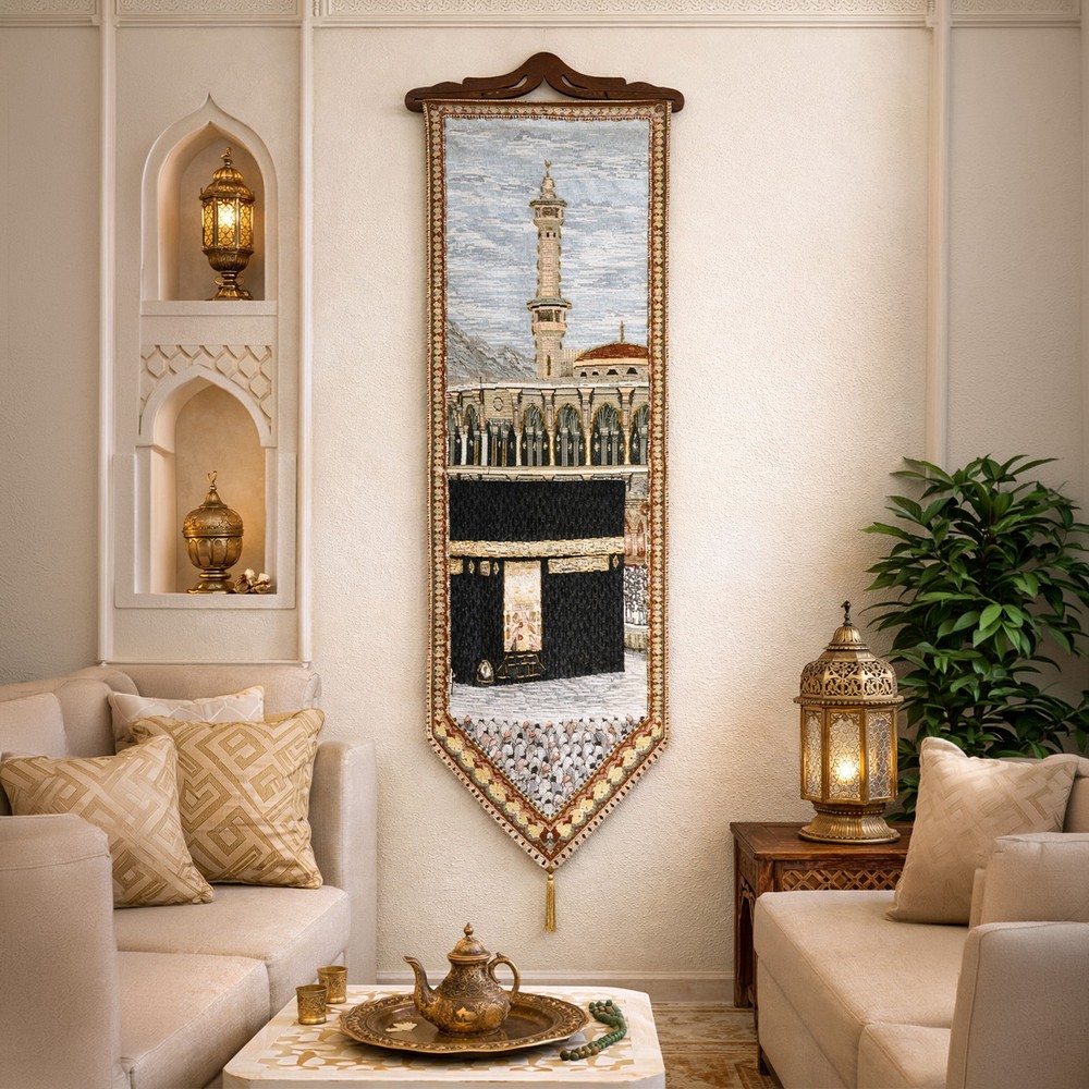 Hanging Quran with Mecca Picture