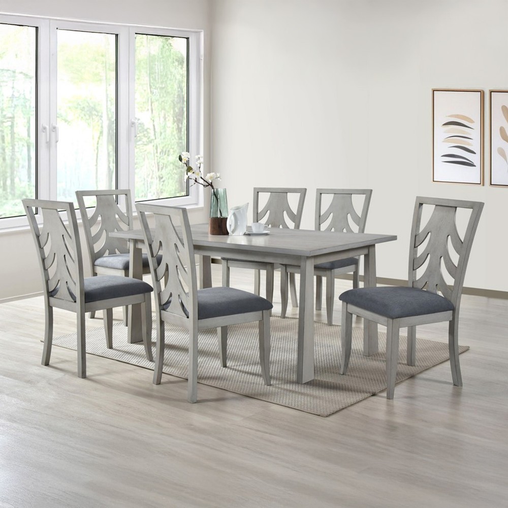 Wooden Dining Table with 8 Chairs