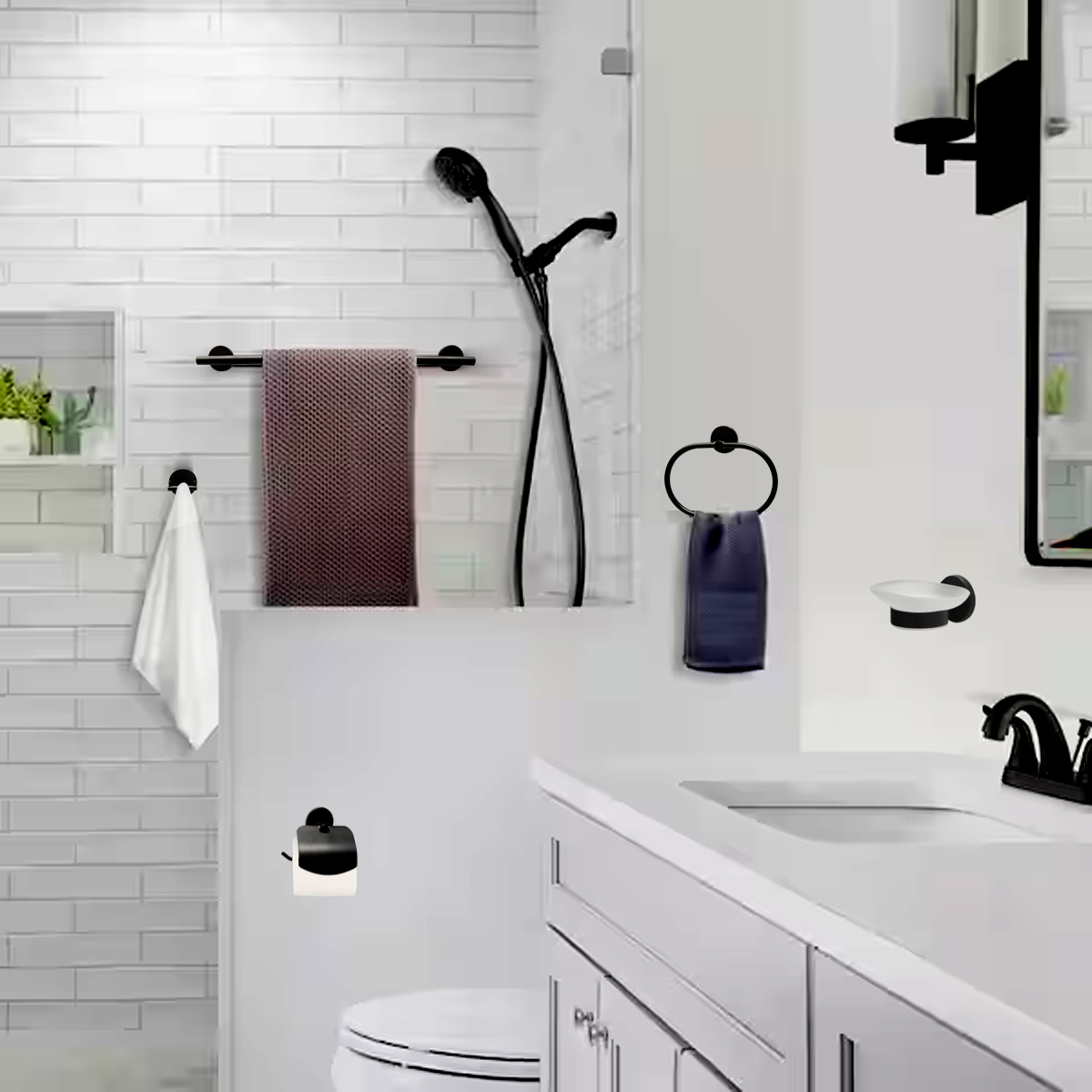 Essential Bathroom Accessory Set