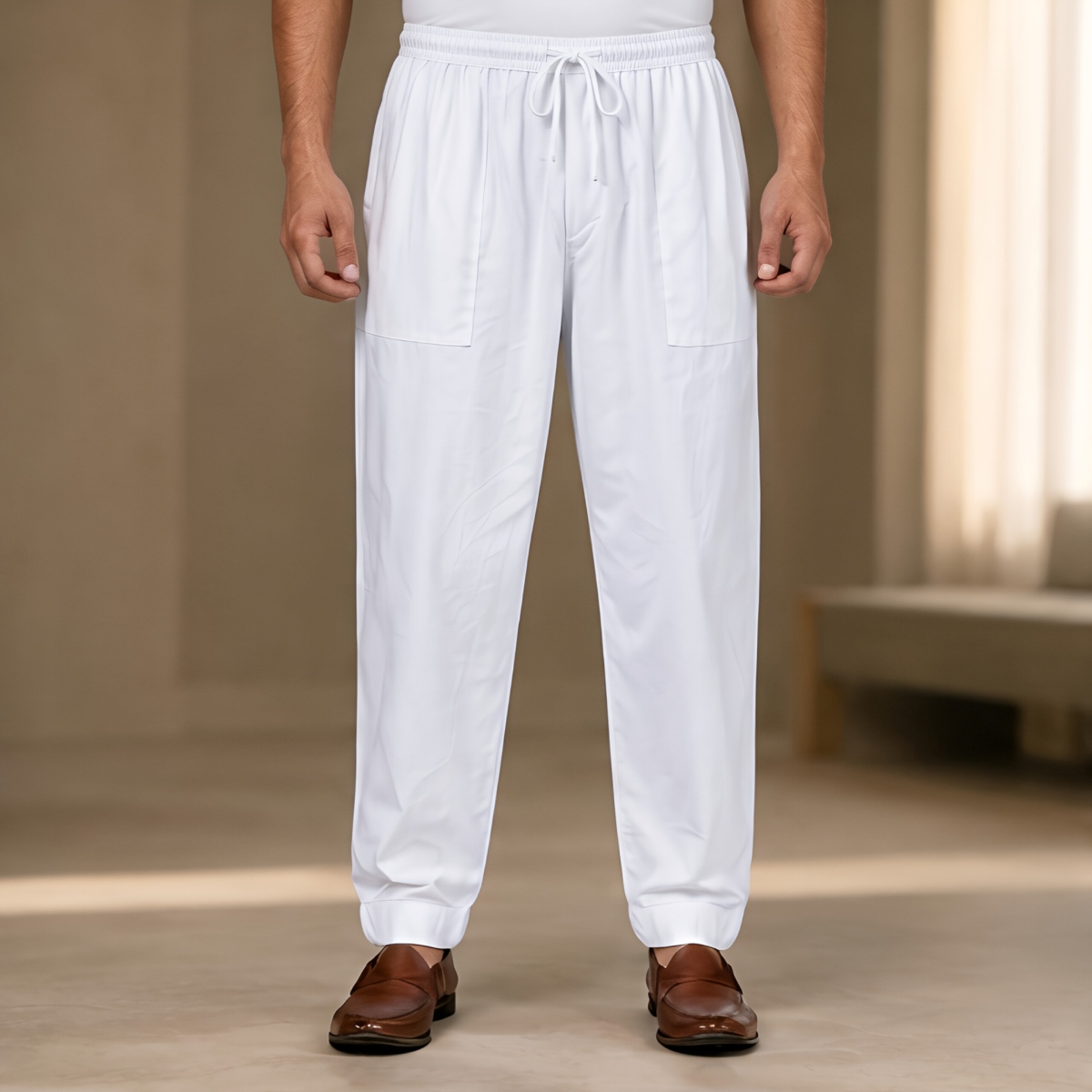 Men Salwar Pants White