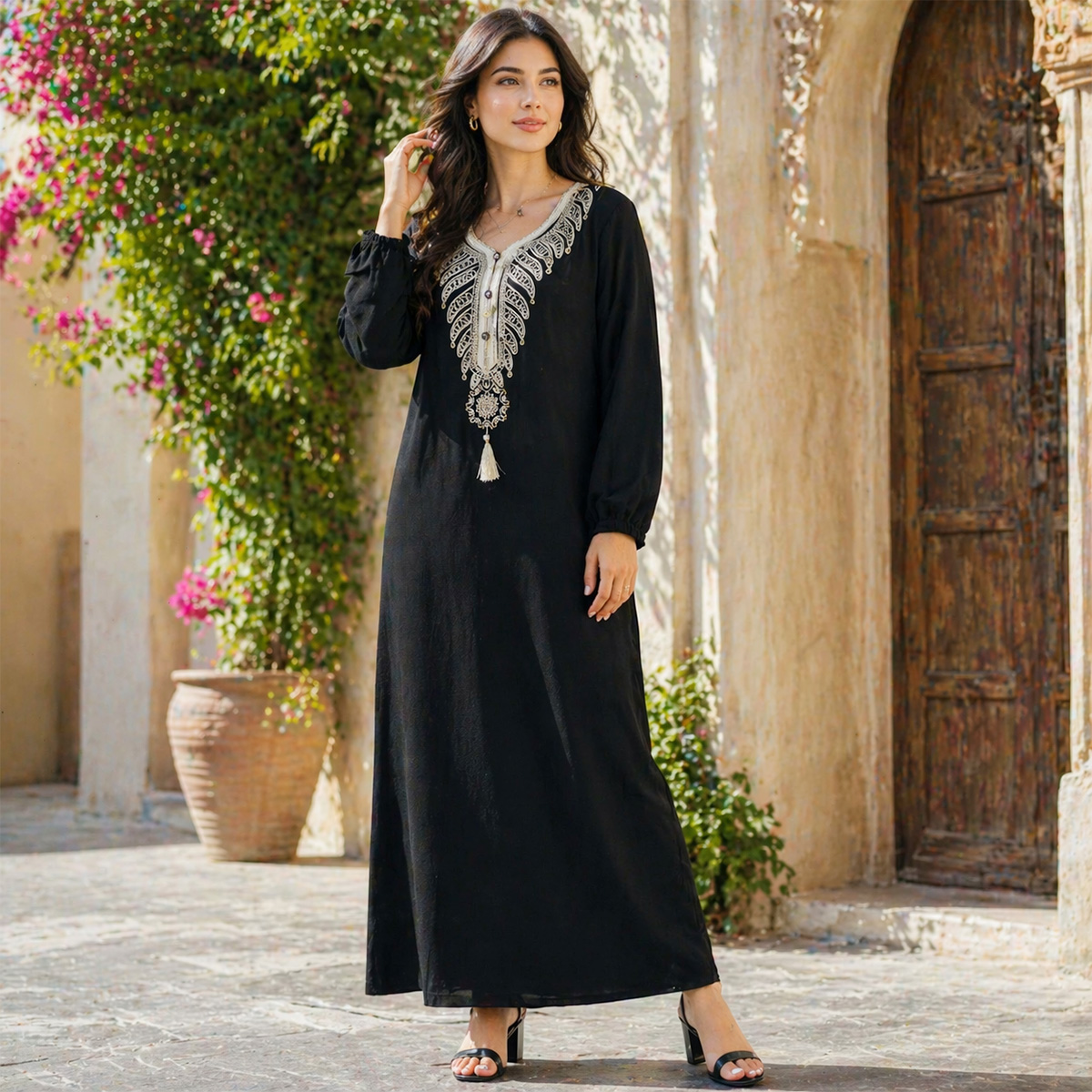 Ladies Jalabiya Long Sleeve