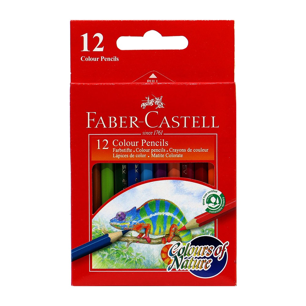 Faber-Castell Colored Pencils 12 Colors Half Size