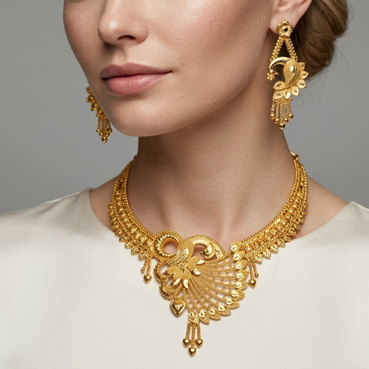 Golden Bosky Necklace Set