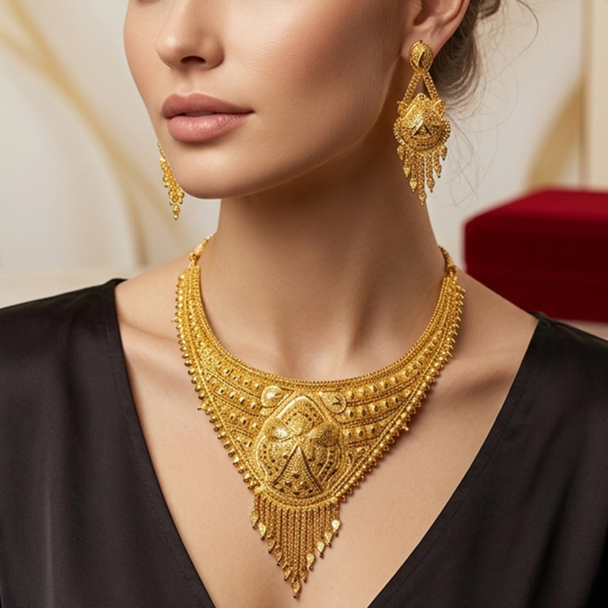 Golden Bosky Necklace Set
