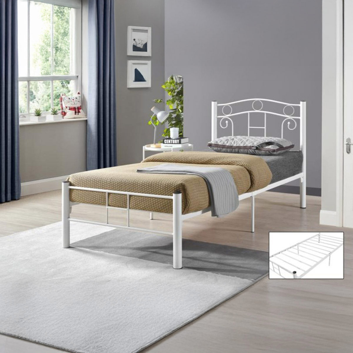 Metal Queen Bed 120x150cm