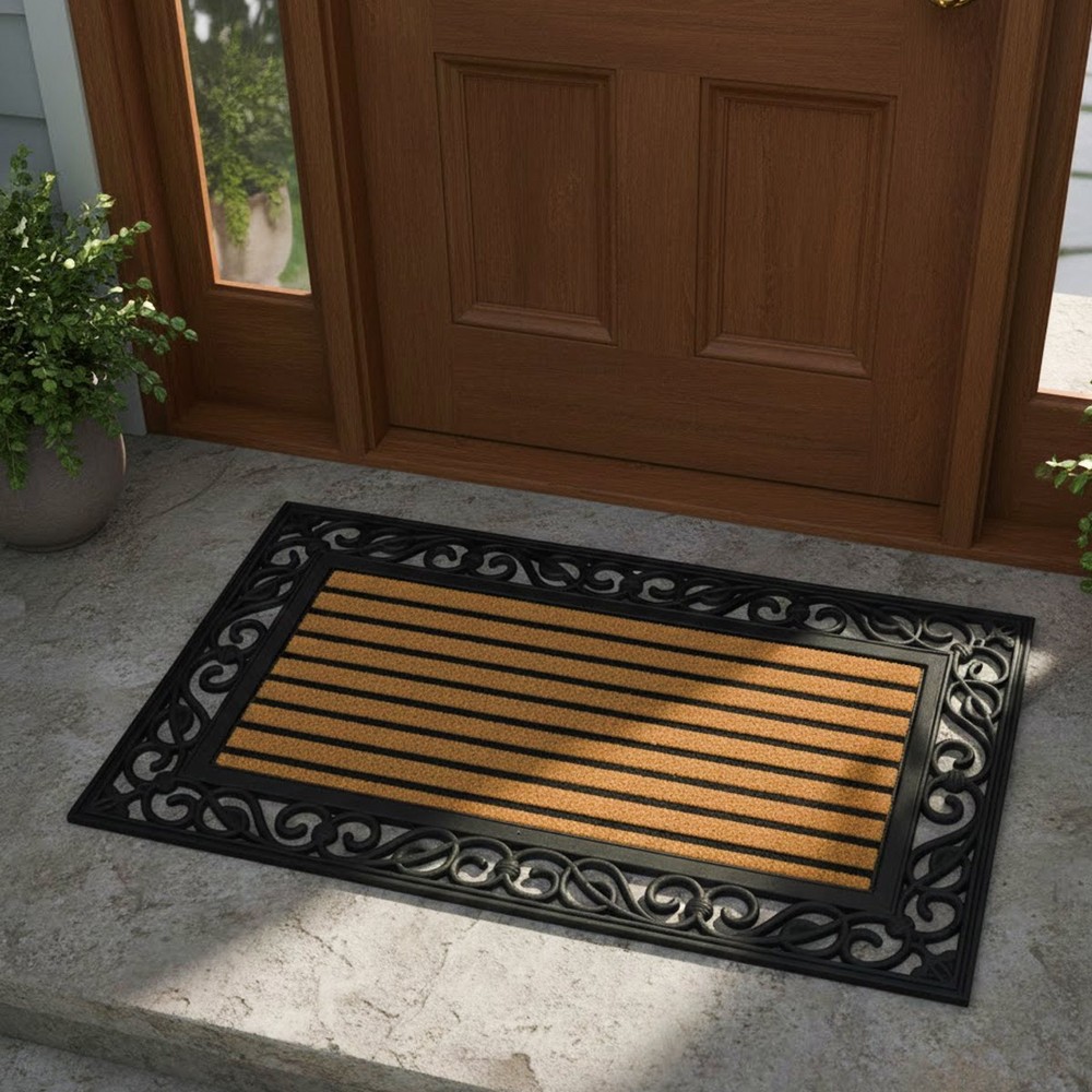 Rubber Panama Coir Door Mat 45x75cm