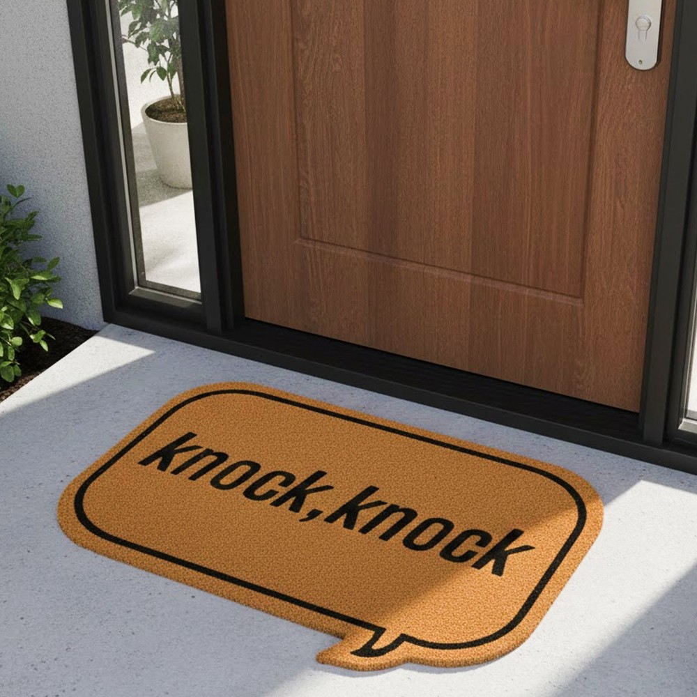 Printed PVC Natural Coir Door Mat 60x90cm