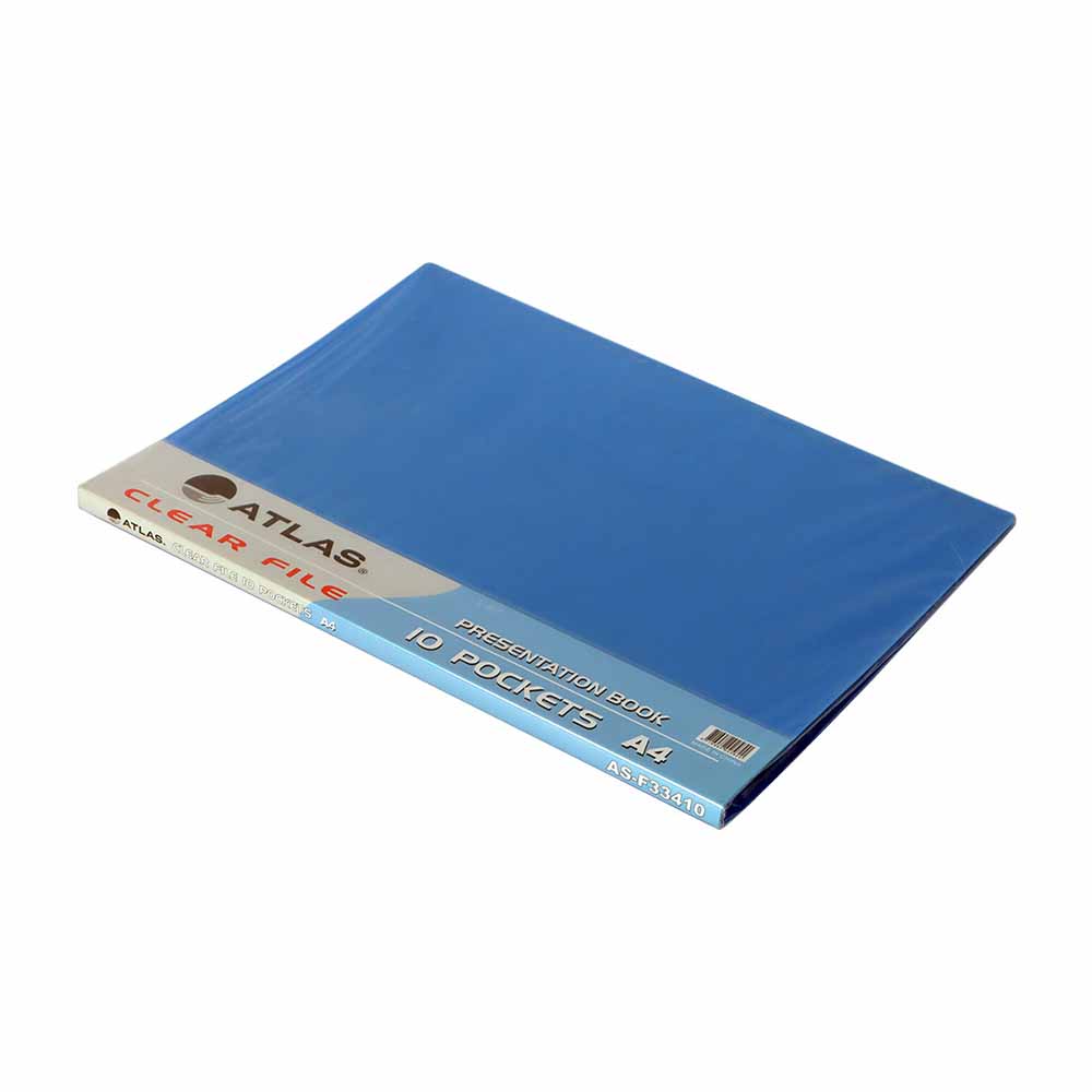 A4 Clear File 10 Pocket Assorted