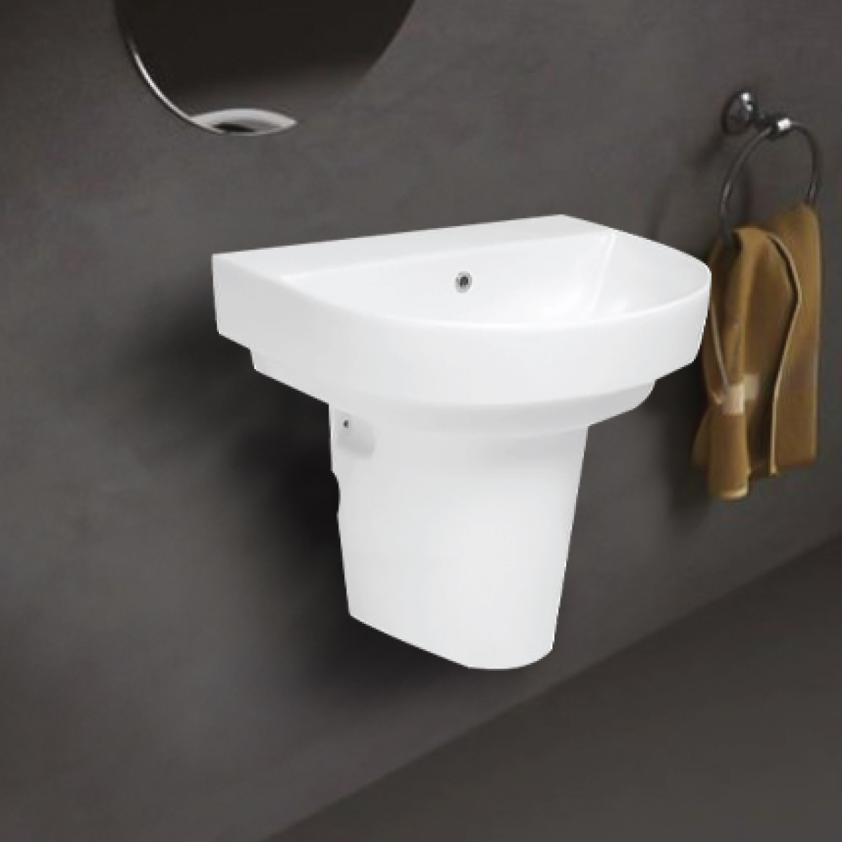 Cocoon Basin with Half Pedestal