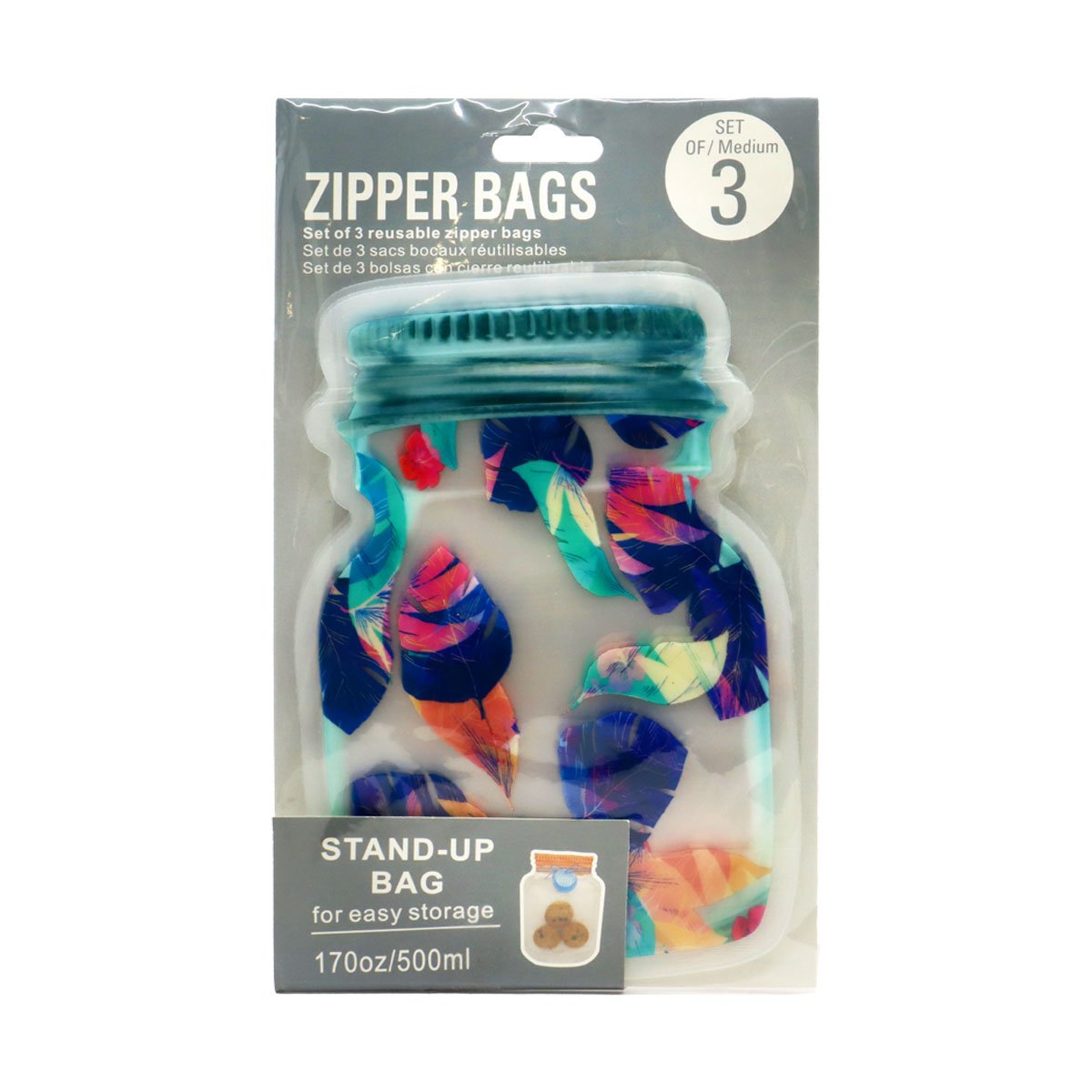 Zipper Bag Set 3 Piece 500ml
