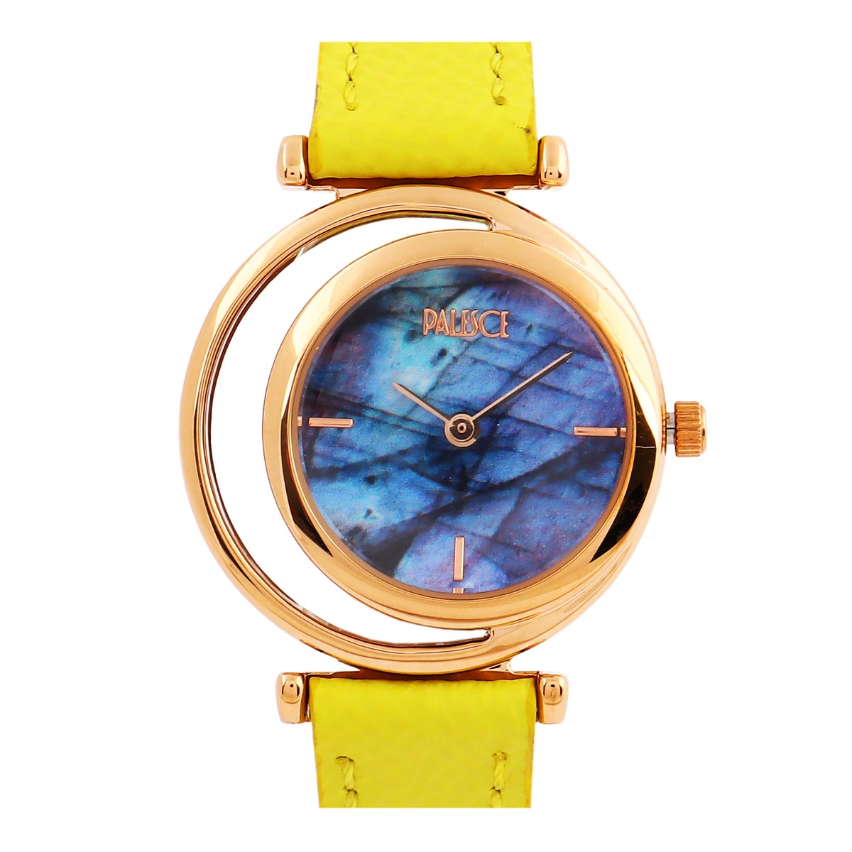 Ladies Leather Watch Yellow Free Size
