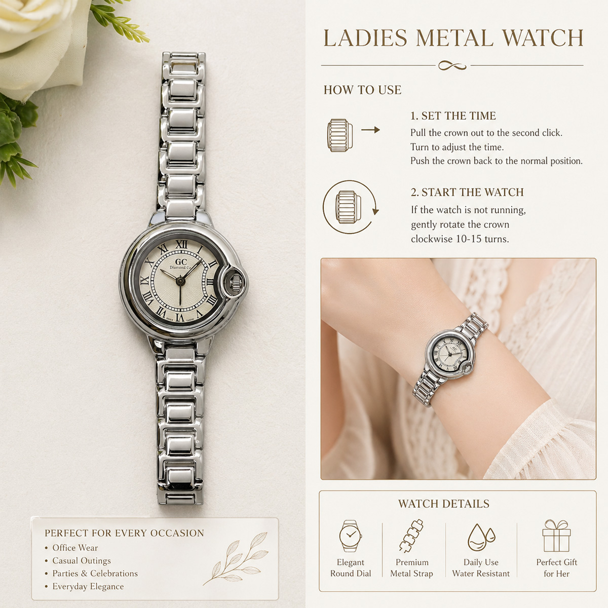 Ladies Metal Watch