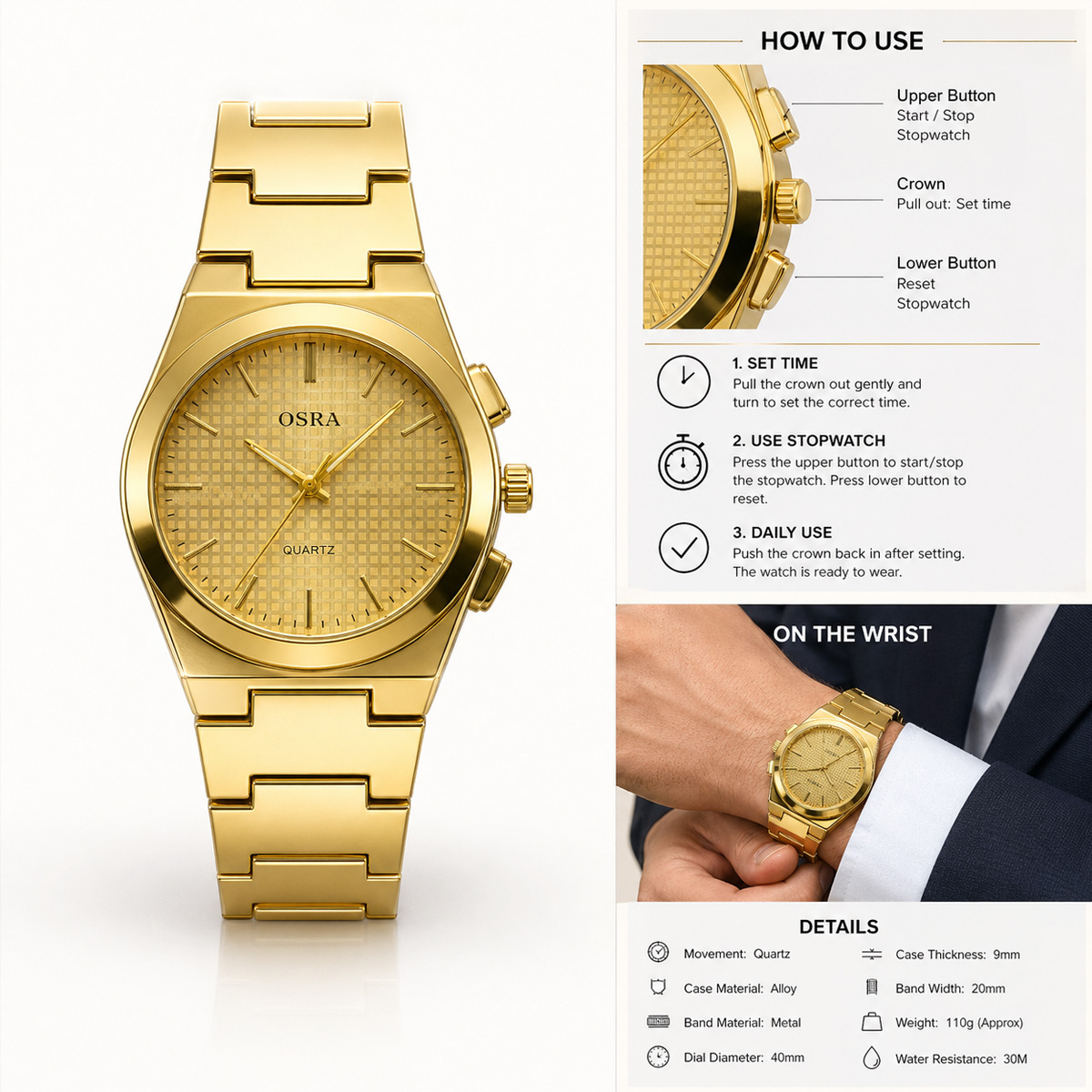 Gents Metal Watch