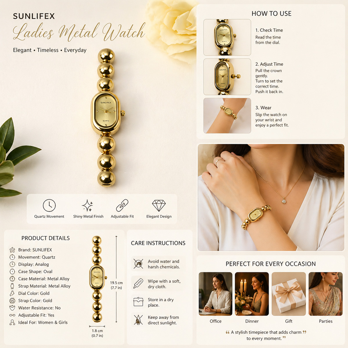Ladies Metal Watch