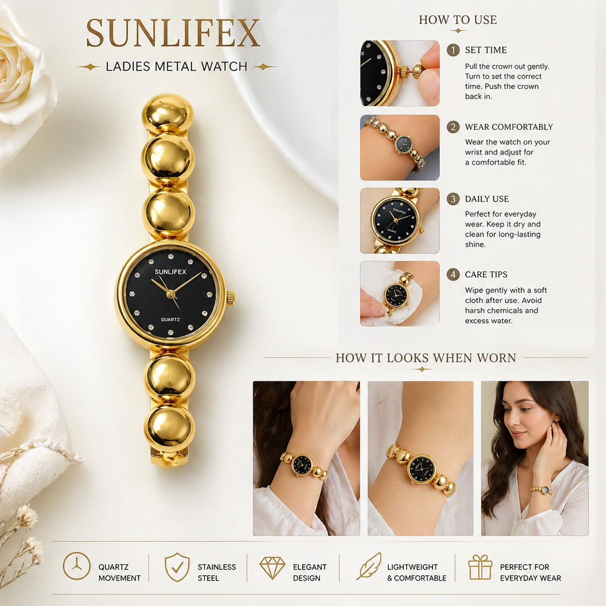 Ladies Metal Watch
