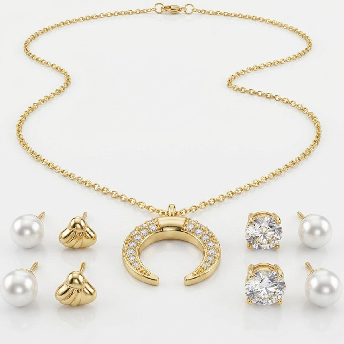 Chain Necklace Set with Earring