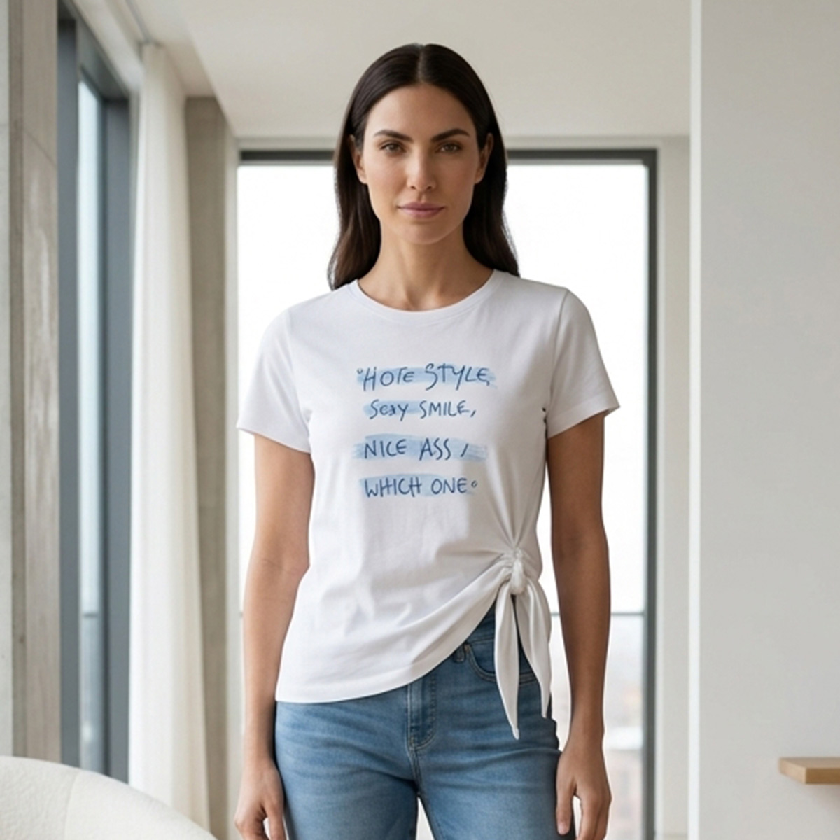 Ladies Printed Short Sleeve T-Shirt