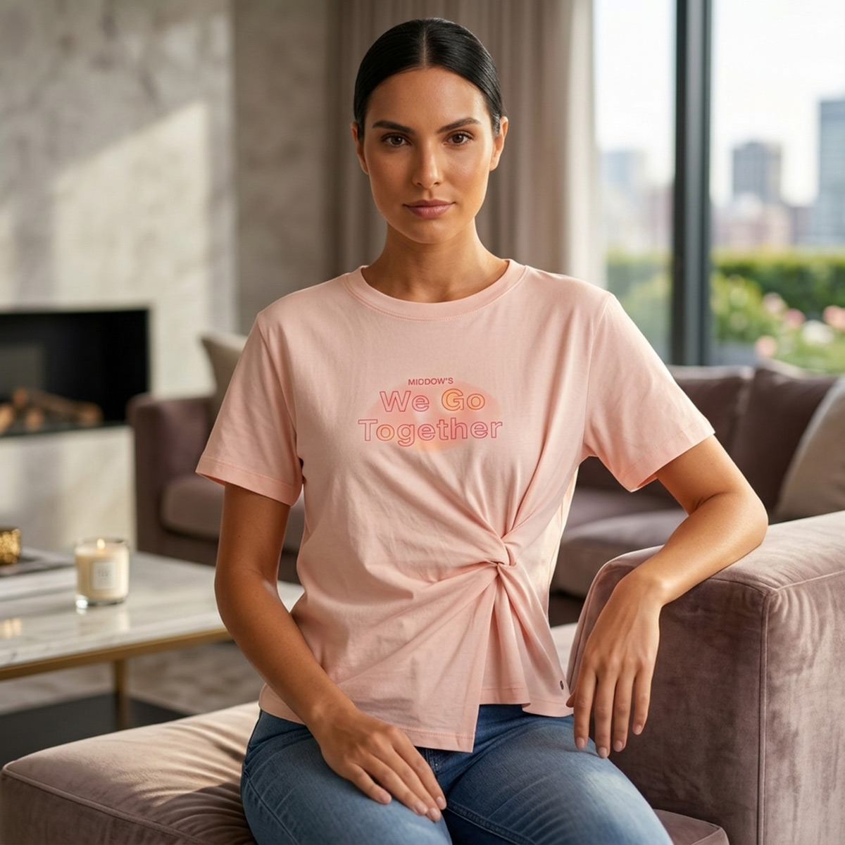 Ladies Printed Short Sleeve T-Shirt