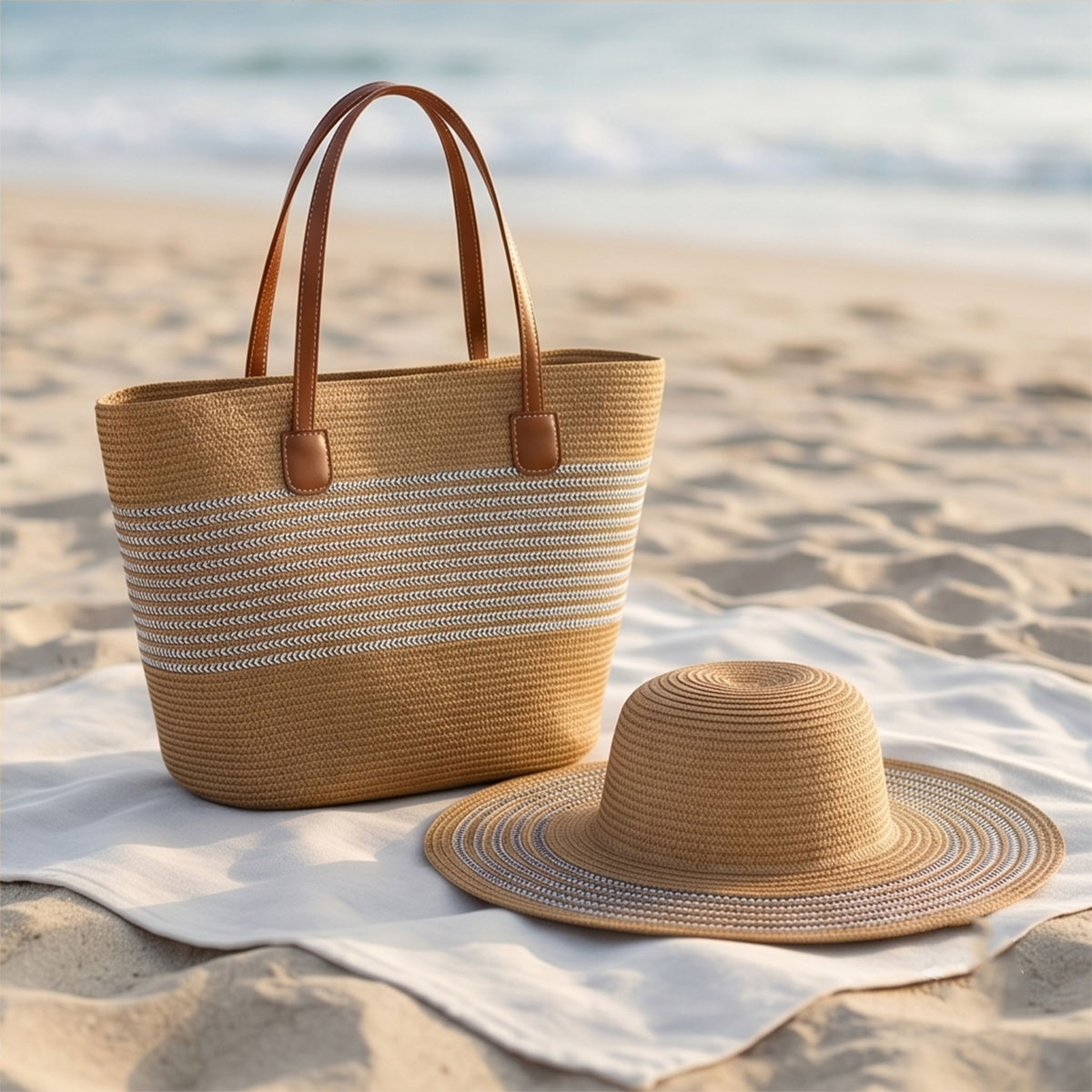 Ladies Round Cap with Bag