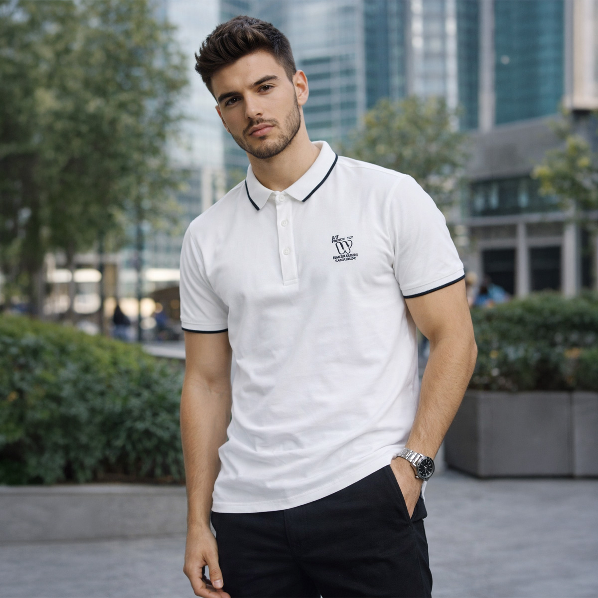 Men Polo T-Shirt Short Sleeve