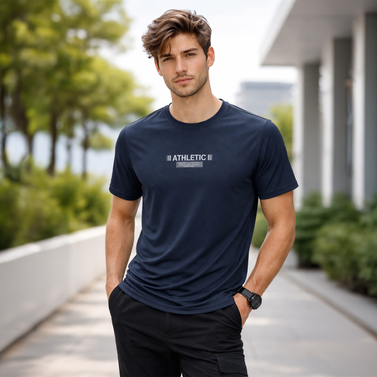 Men Sports T-Shirt Short Sleeve