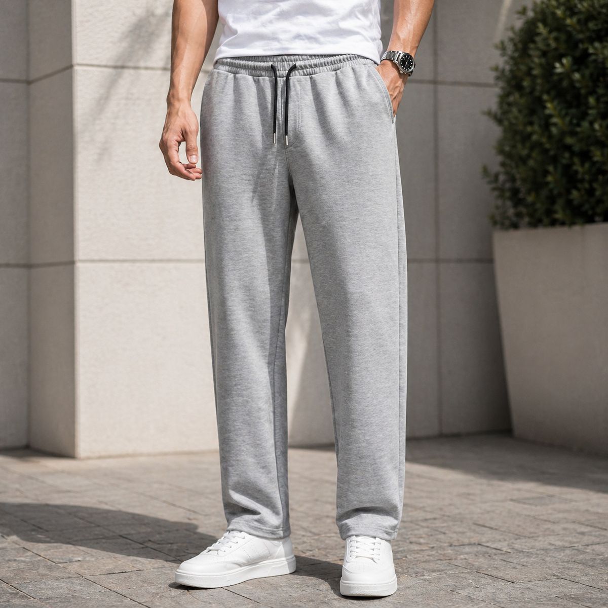 Mens Cotton Track Pant Open