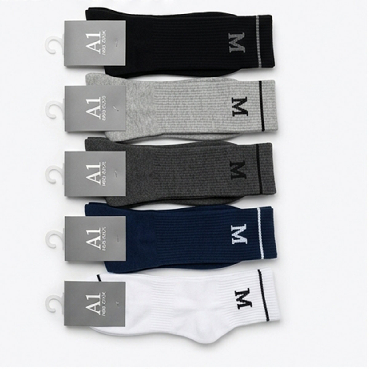 Men Plain Socks Single