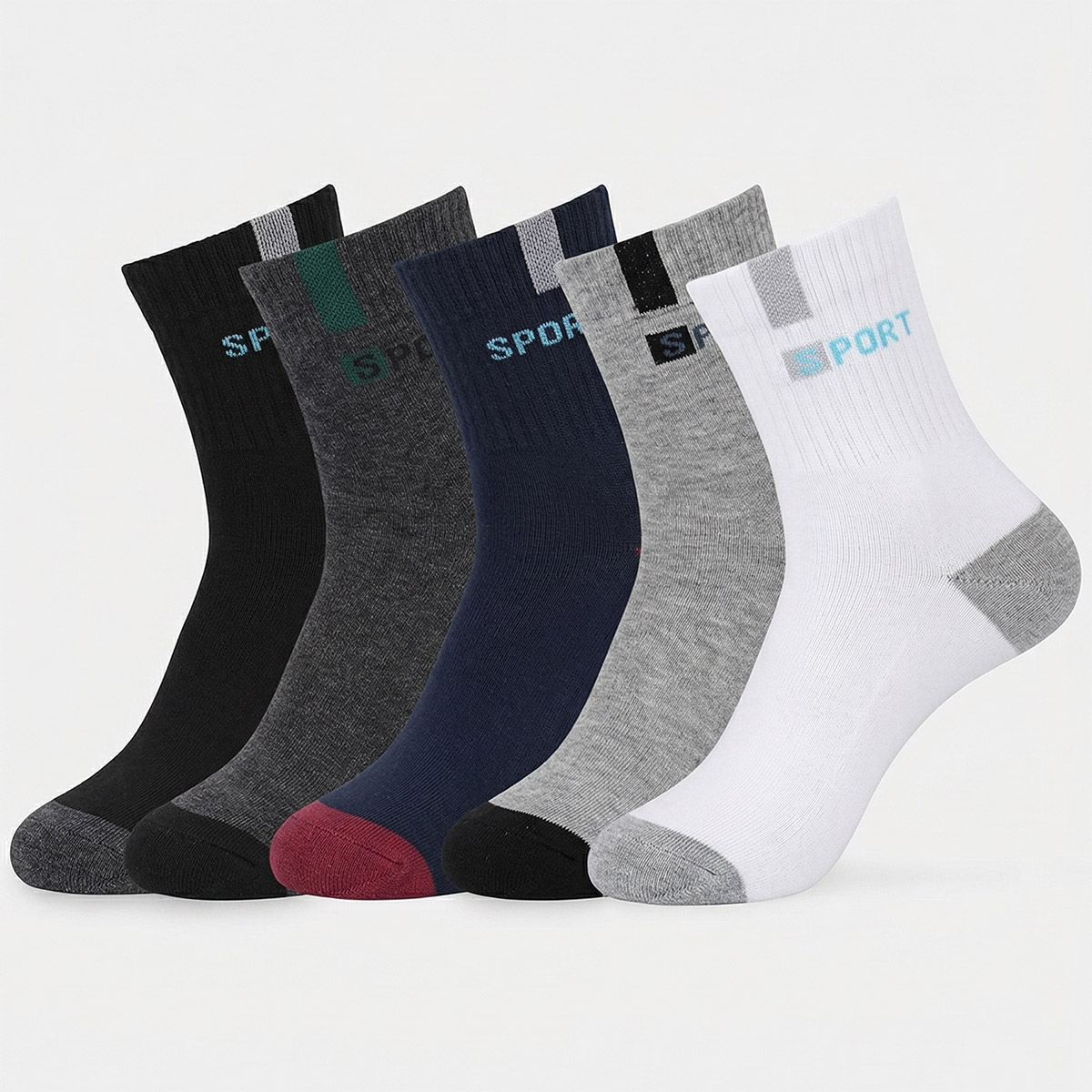 Men Plain Socks Pack 5
