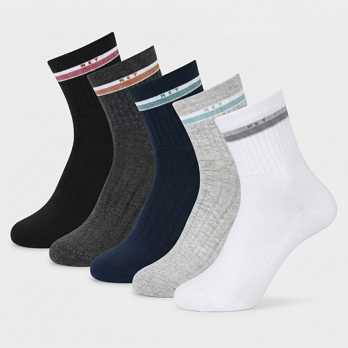 Men Plain Socks Pack 5