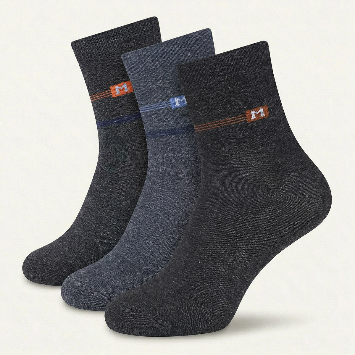 Men Plain Socks Pack 3