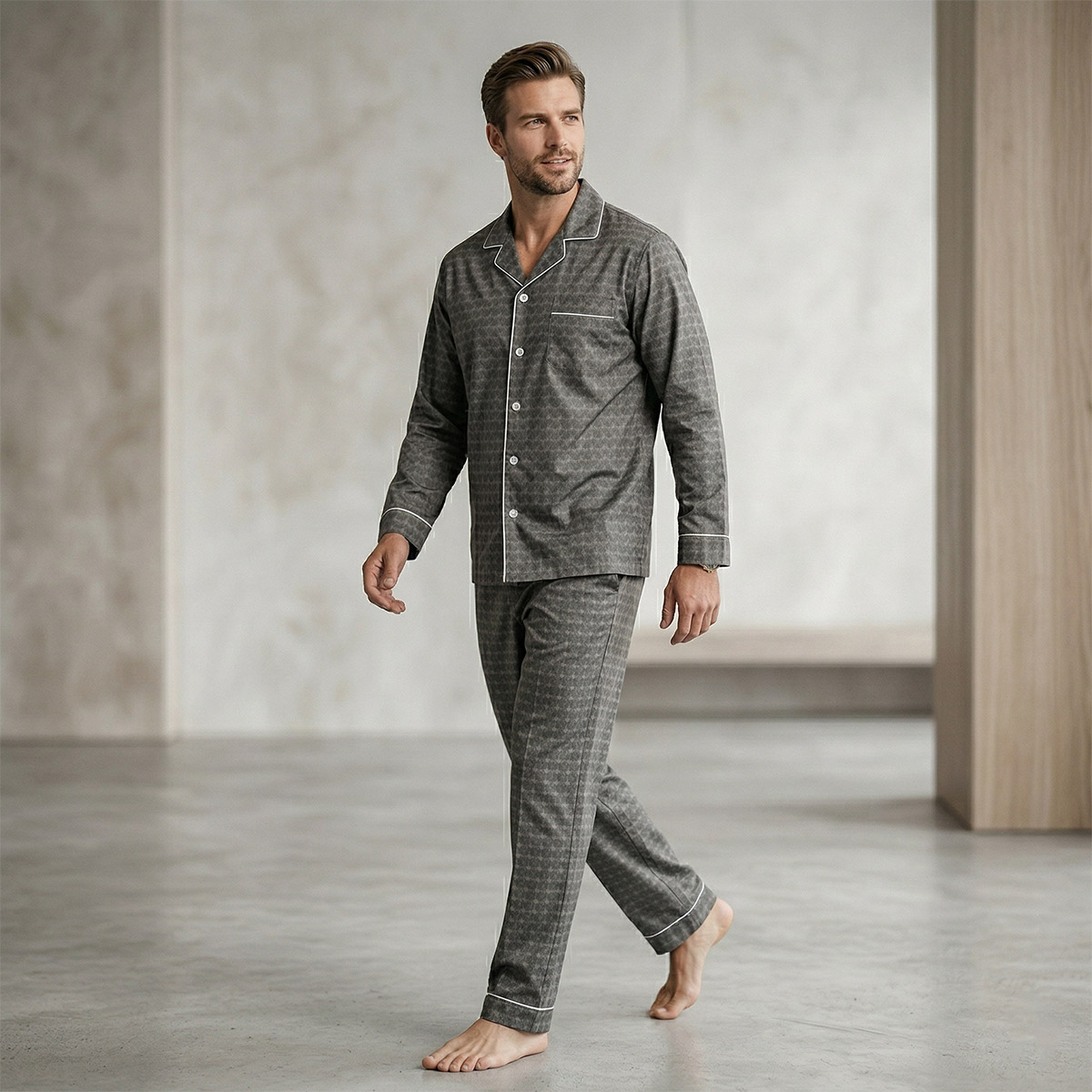 Men Pyjama Set 2 Piece